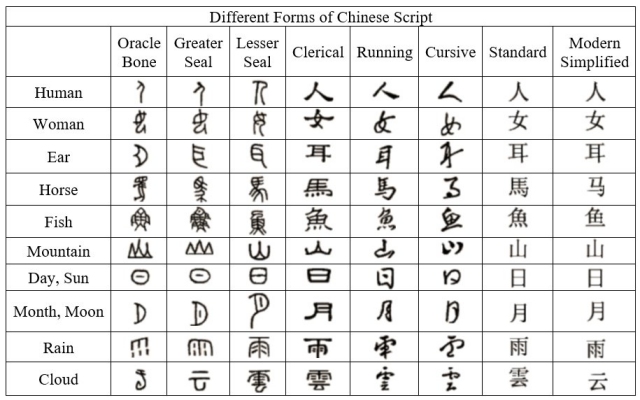 Chinese Script Evolution Script, Ancient Alphabets, Chinese, 41% OFF